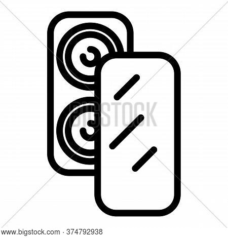 Screen Protector Icon. Outline Screen Protector Vector Icon For Web Design Isolated On White Backgro
