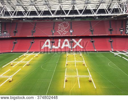 Amsterdam / Netherlands - 10 25 2018 : Ajax Stadium Amsterdam City Netherlands Soccer Football