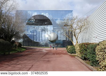 Poitiers Futuroscope, Nouvelle Aquitaine / France - 02 03 2019 : Modern Futuroscope Theme Park