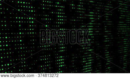 Matrix Abstract Glitch Green Background. Abstract Green Vector Illustration.