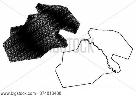 Kermanshah City (islamic Republic Of Iran, Persia, Kermanshah Province) Map Vector Illustration, Scr