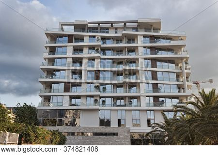 Budva, Montenegro - June 26, 2017: Dukley Residences - Luxury Elite Real Estate And Apartments On Th