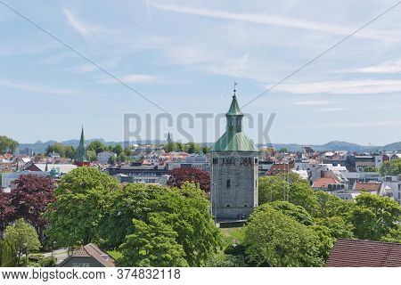 The Valberg Tower Overlooking Town Of Stavanger In Norway