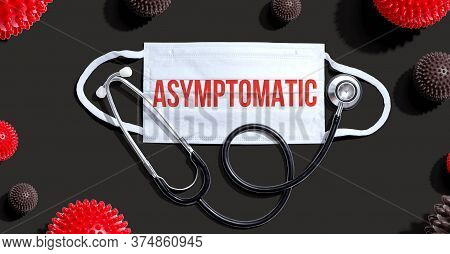 Asymptomatic Theme With Medical Mask And Stethoscope