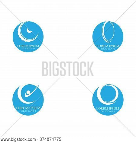 Set Cyclist Logo Template Bicycle