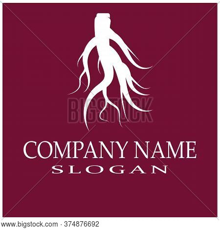 Ginseng Wave Logo Template Vector Symbol