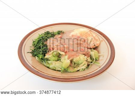 Vegetables For Pecel Ingredient. Pecel Is Traditional Food From West Java Indonesia Made From Steame