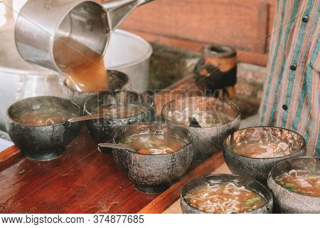 Vegetables For Pecel Ingredient. Pecel Is Traditional Food From West Java Indonesia Made From Steame
