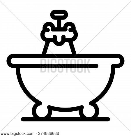 Bath Time Icon. Outline Bath Time Vector Icon For Web Design Isolated On White Background
