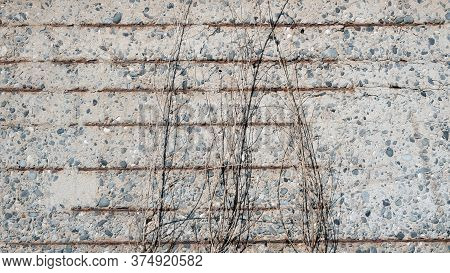 The Surface Of An Old Concrete Fence.\nbackground Image For Web Design.