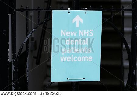 Nhs Dental Patients Welcome Direction Arrow Sign
