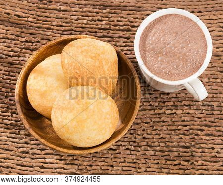 Almojabana, Traditional Colombian Food - Drink Of Chocolate