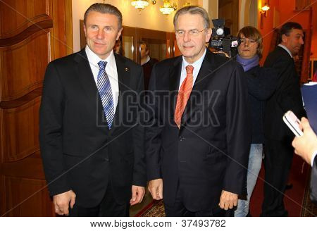 Serhiy Bubka y Jacques Rogge