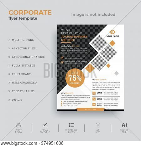 Corporate Flyer Design Layout Minimal Business Flyer With Graphic Elements And Vector Abstract