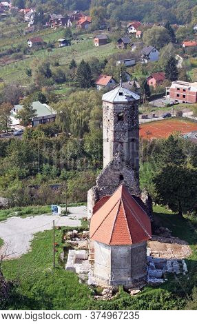Ruins of the medieval church of St. Martin in Martin Breg, Dugo Selo, Croatia