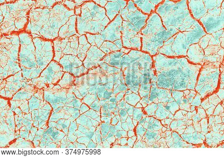 Abstract Red, Orange, Celadon And Aquamarine Colors Background For Design.