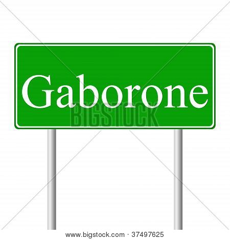 Cartello verde Gaborone