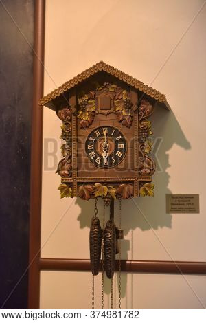 Russia, Angarsk. 02/01/2018 Museum Of The Ancient Clock.