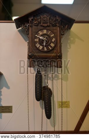 Russia, Angarsk. 02/01/2018 Museum Of The Ancient Clock.