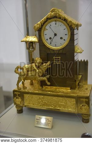 Russia, Angarsk. 02/01/2018 Museum Of The Ancient Clock.