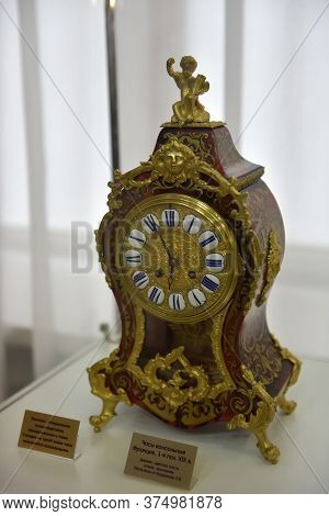 Russia, Angarsk. 02/01/2018 Museum Of The Ancient Clock.