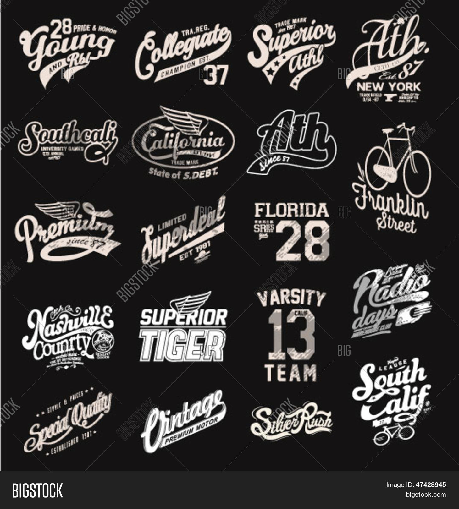 Retro Vintage Labels Vector Photo Free Trial Bigstock