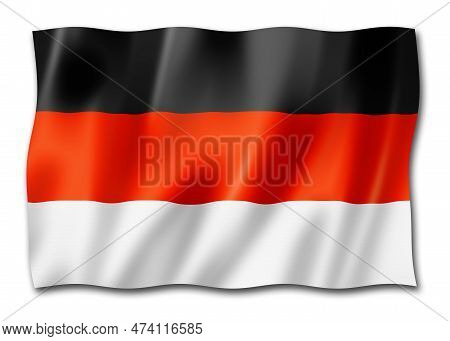 Oromo People Ethnic Flag, Africa. 3d Illustration