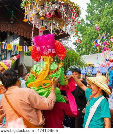 When Buddhist Boys Become Monks,during The Joyful And Vibrant Poy Sang Long Buddhist Festival Celebr