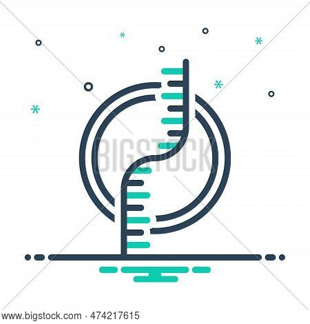 Mix Icon For Dna Gene Chromosome Heredity Genetic-code Helix Genetic Ribonucleic-acid Rna