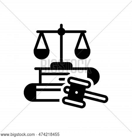 Black Solid Icon For Legally Law-and-justice Constitutionally Lawfully Legitimately Justly Judicial