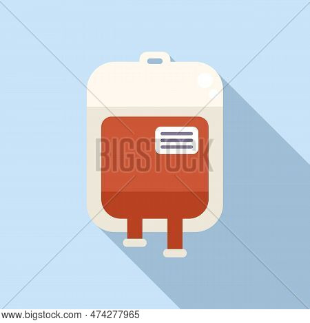 Blood Pack Icon Flat Vector. Boost Corona. Flu Health