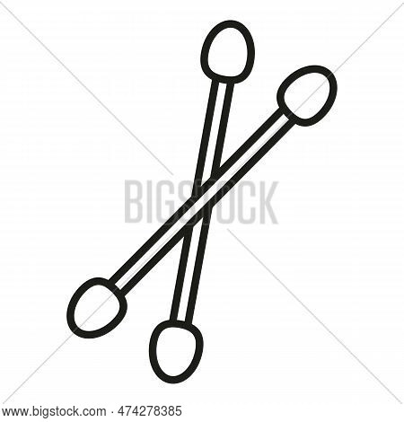 Test Swab Icon Outline Vector. Health System. Body Healthy