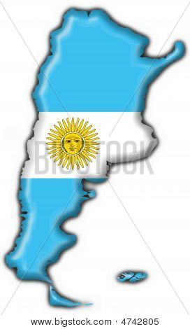 Argentina knappen Flag kort form