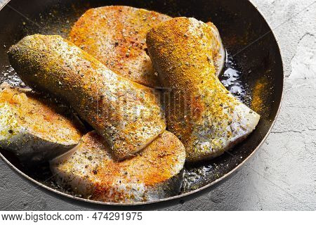 Raw Files From Basa, With Spices In A Supply