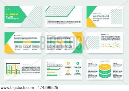Minimal Business Plan Presentation Slide Template Design, Corporate Powerpoint Slids, Annual Report 