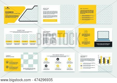 Minimal Business Plan Presentation Slide Template Design, Corporate Powerpoint Slids, Annual Report 