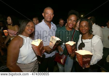 Serrinha, Bahia, Brazil - April 6, 2023: Fogareu Procession Marks Holy Week In The Town Of Serinha.