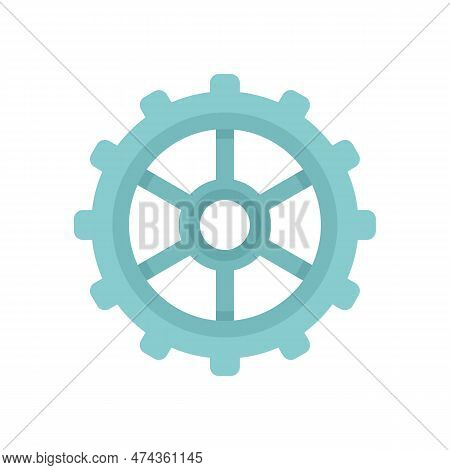 Watch Cog Wheel Icon. Flat Illustration Of Watch Cog Wheel Icon Isolated On White Background