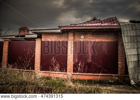 Destroyed Building Located In Izyum, Ukraine - April 08, 2023