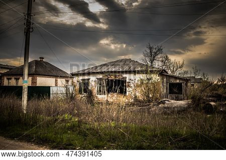 Destroyed Building Located In Izyum, Ukraine - April 08, 2023