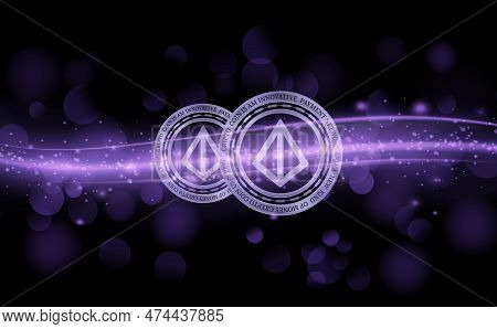 Loopring-lrc Virtual Currency Images. 3d Illustrations. Lrc Coin Logo.