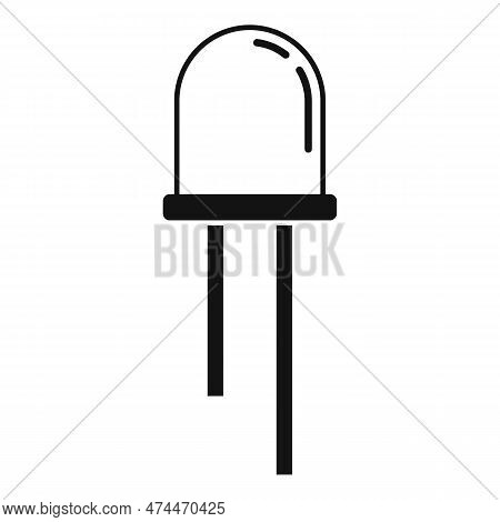Energy Diode Icon Simple . Light Semiconductor. Electric Power