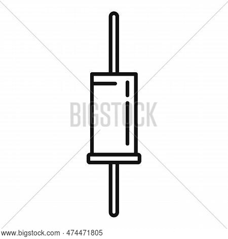 Technology Capacitor Icon Outline . Component Resistor. Ceramic Current