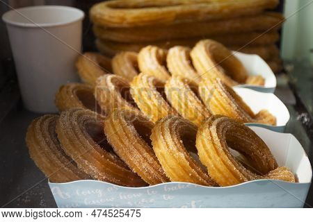 Churro Fried Dough From Spanish And Portuguese Cuisine For Korean People And Foreign Traveler Visit 