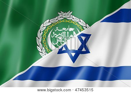Arabiske Liga og Israel Flag