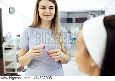 Face Procedure Lifting Pdo Suture Operation, Face Lifting Surgery. Innovative Technique Of Thread Li
