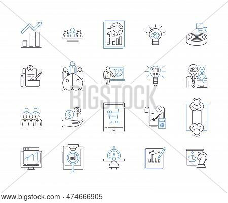 Strategy And Planing Outline Icons Collection. Strategy, Planning, Designing, Analysis, Outline, Sce