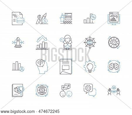 Assessment And Audit Outline Icons Collection. Auditing, Assessing, Evaluation, Monitoring, Reviewin