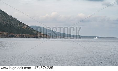 The Rocks And Hills At The Coastal Line Of The Chrysochou Bay Near Neo Chorio, Cyprus