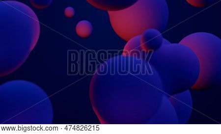 Metaverse 3d Render Morphing Animation Pink Purple Abstract Metaball Metasphere Bubbles Art Sphere B
